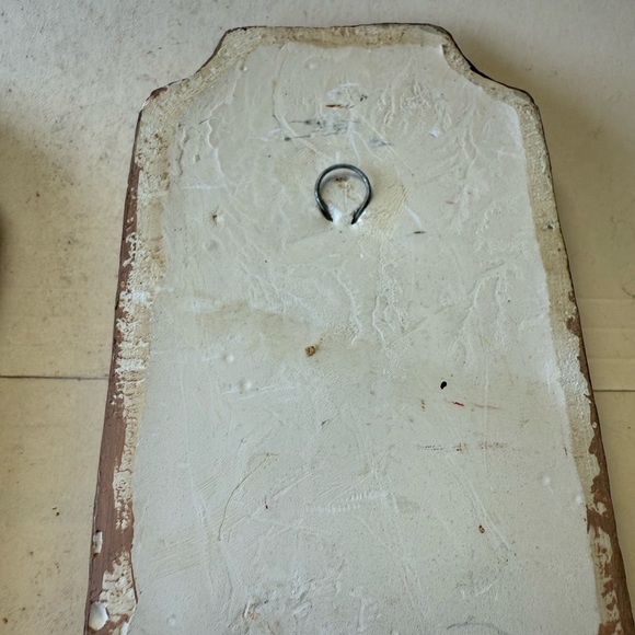 Vintage Pair Hand Painted Chalkware Mushroom Toadstool Decorative Wall Hangings - Picture 6 of 9